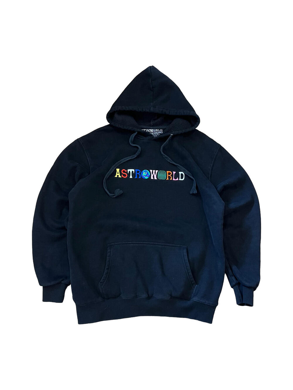 Travis Scott Astroworld Logo Wish You Were Here  Pullover Hoodie Black Size XL